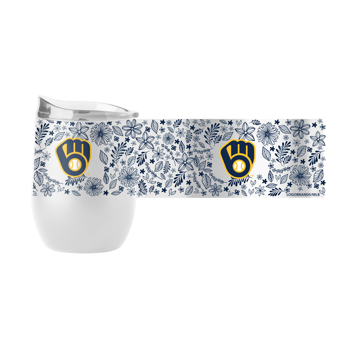 Milwaukee Brewers 16oz Botanical Powder Coat Curved Bev