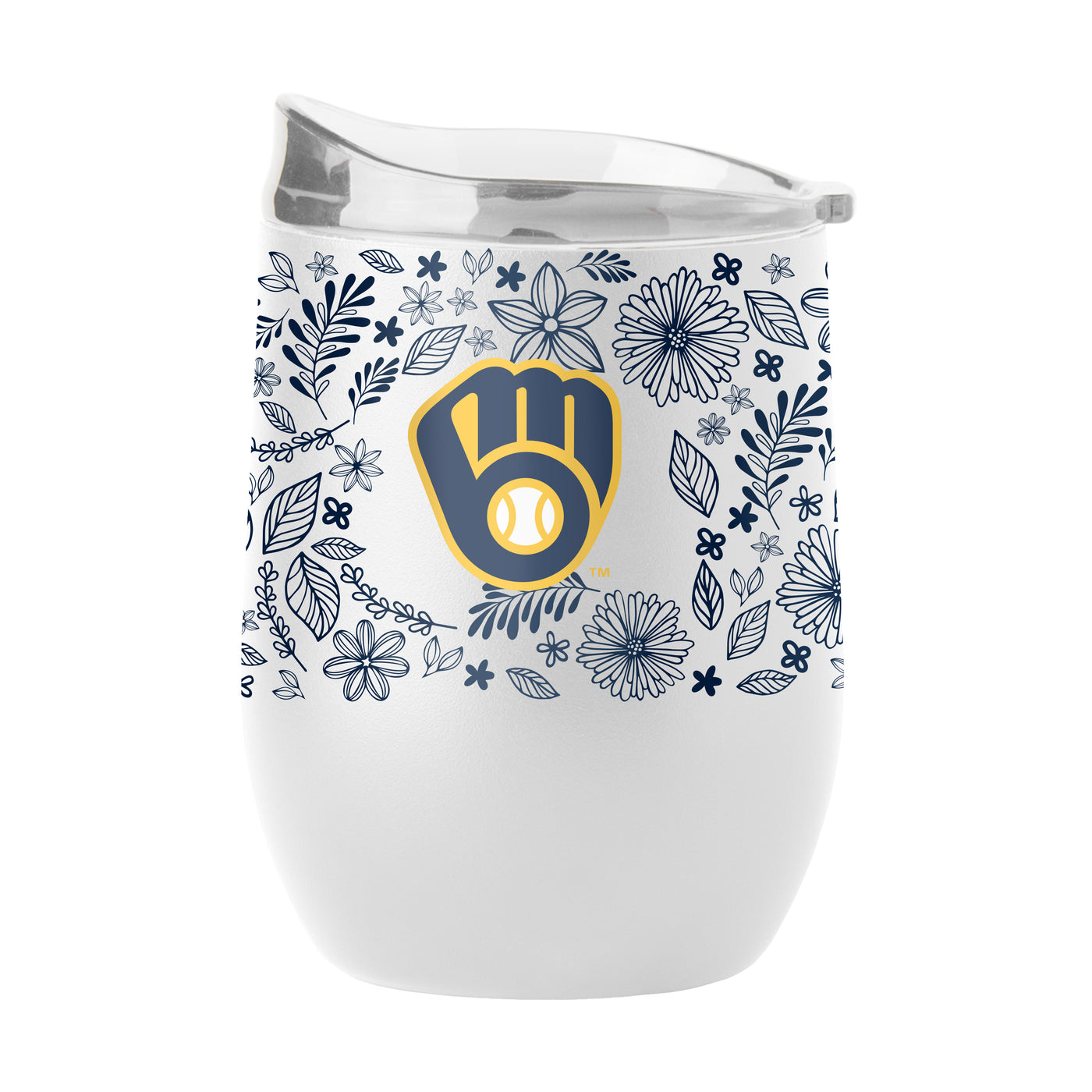 Milwaukee Brewers 16oz Botanical Powder Coat Curved Bev