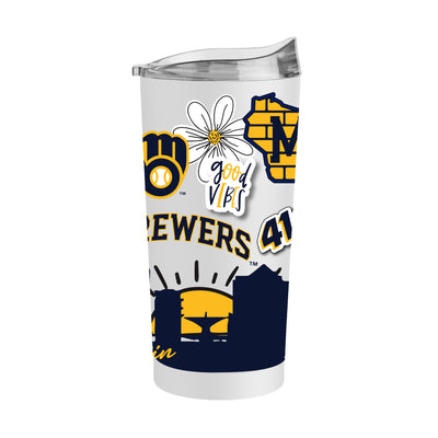 Milwaukee Brewers 20oz Native Powder Coat Tumbler