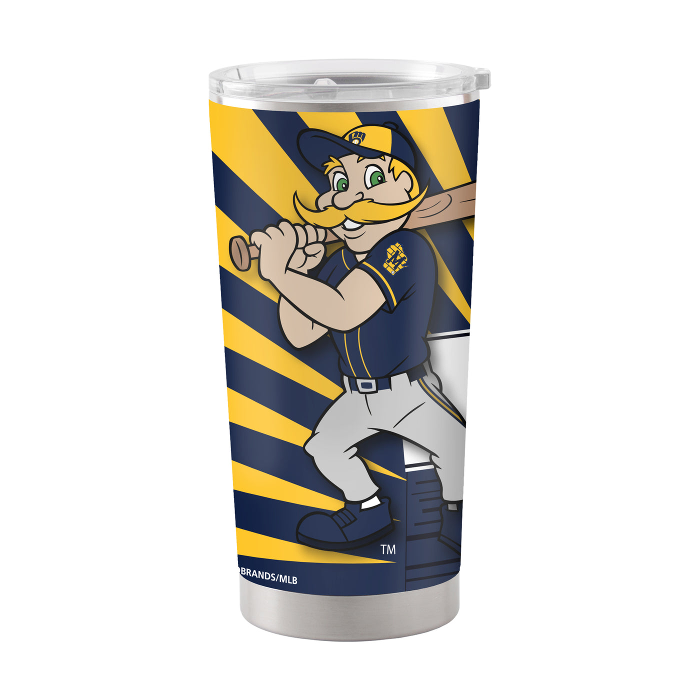 Milwaukee Brewers 20oz Mascot Stainless Steel Tumbler
