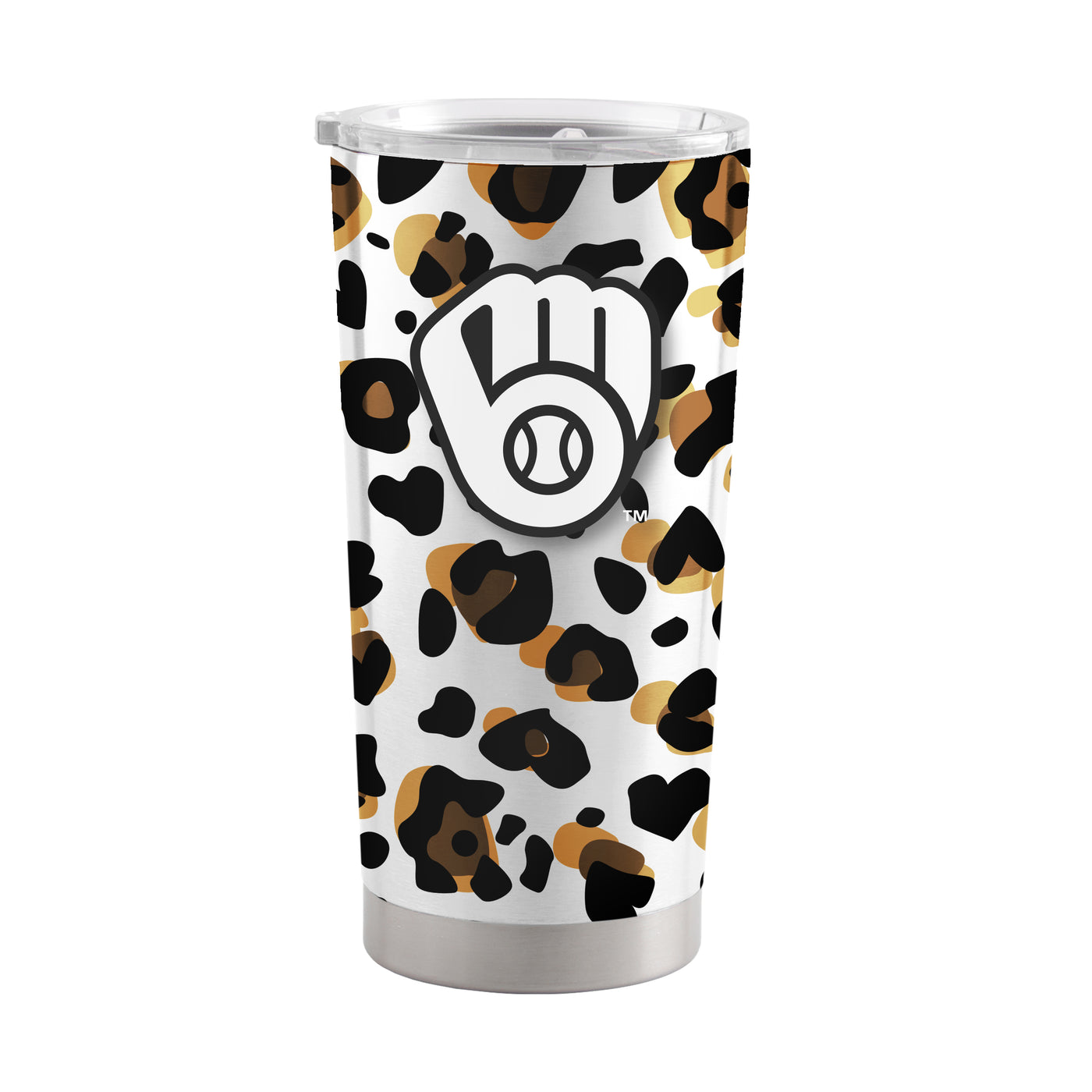 Milwaukee Brewers 20oz Leopard Stainless Steel Tumbler