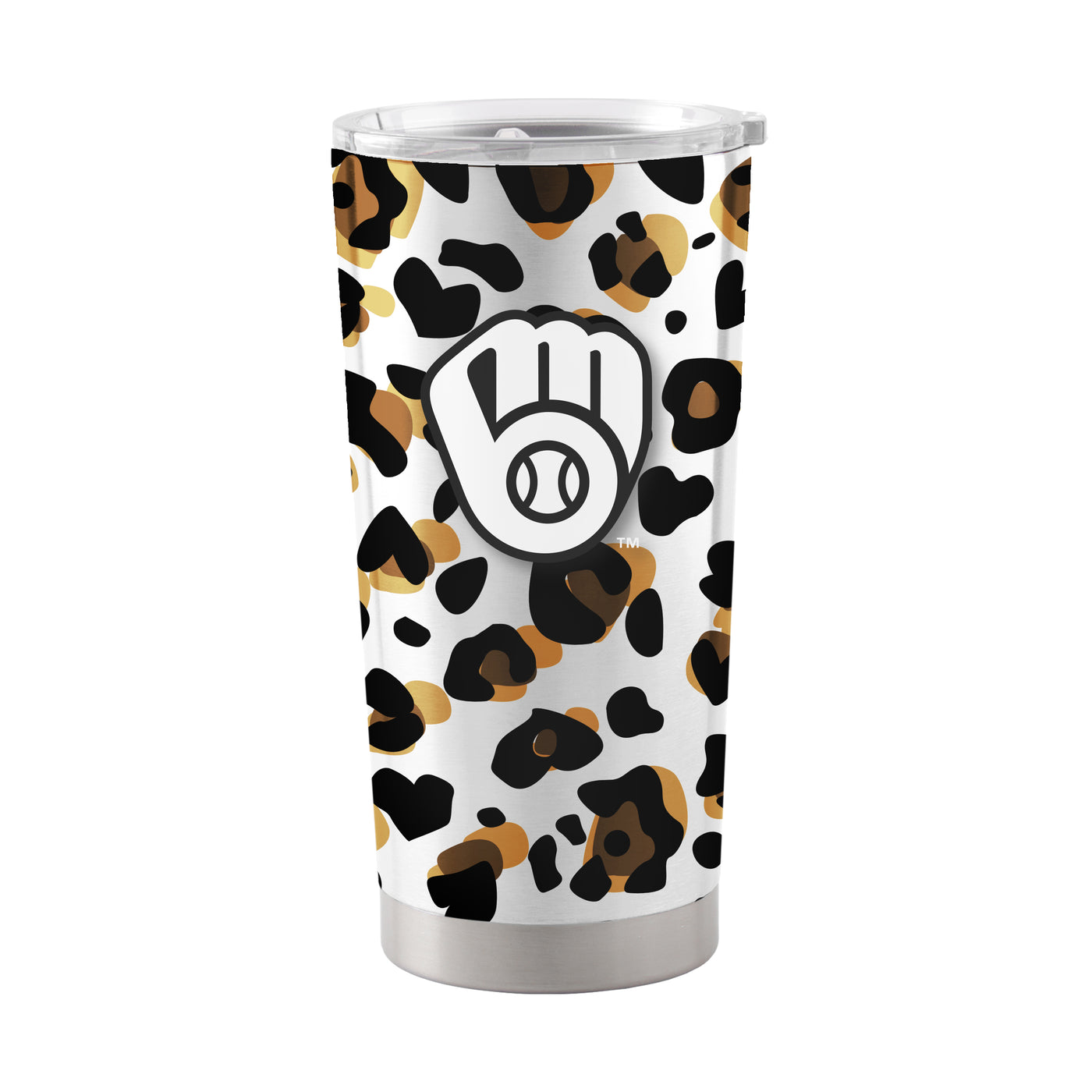 Milwaukee Brewers 20oz Leopard Stainless Steel Tumbler