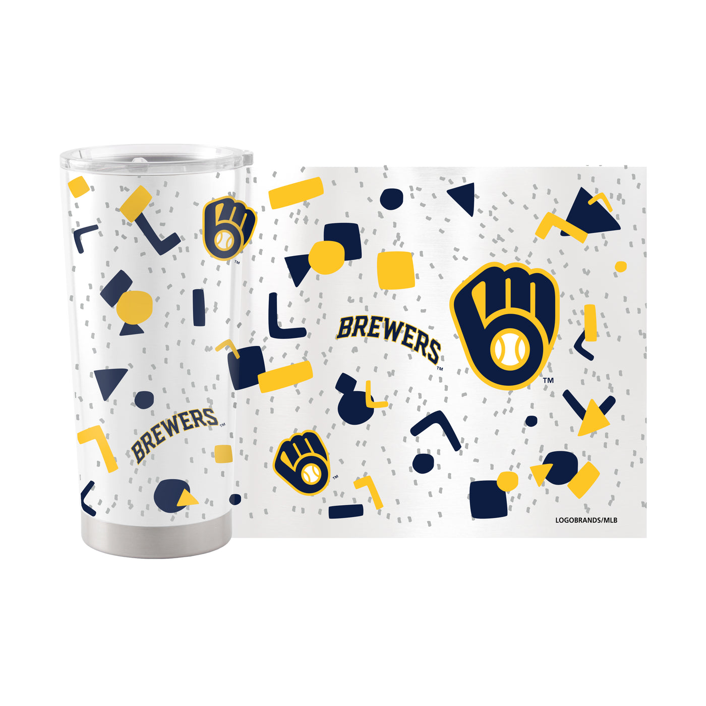 Milwaukee Brewers 20oz Flashback Stainless Steel Tumbler