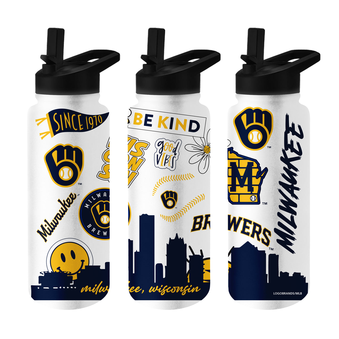Milwaukee Brewers 34oz Native Quencher Bottle