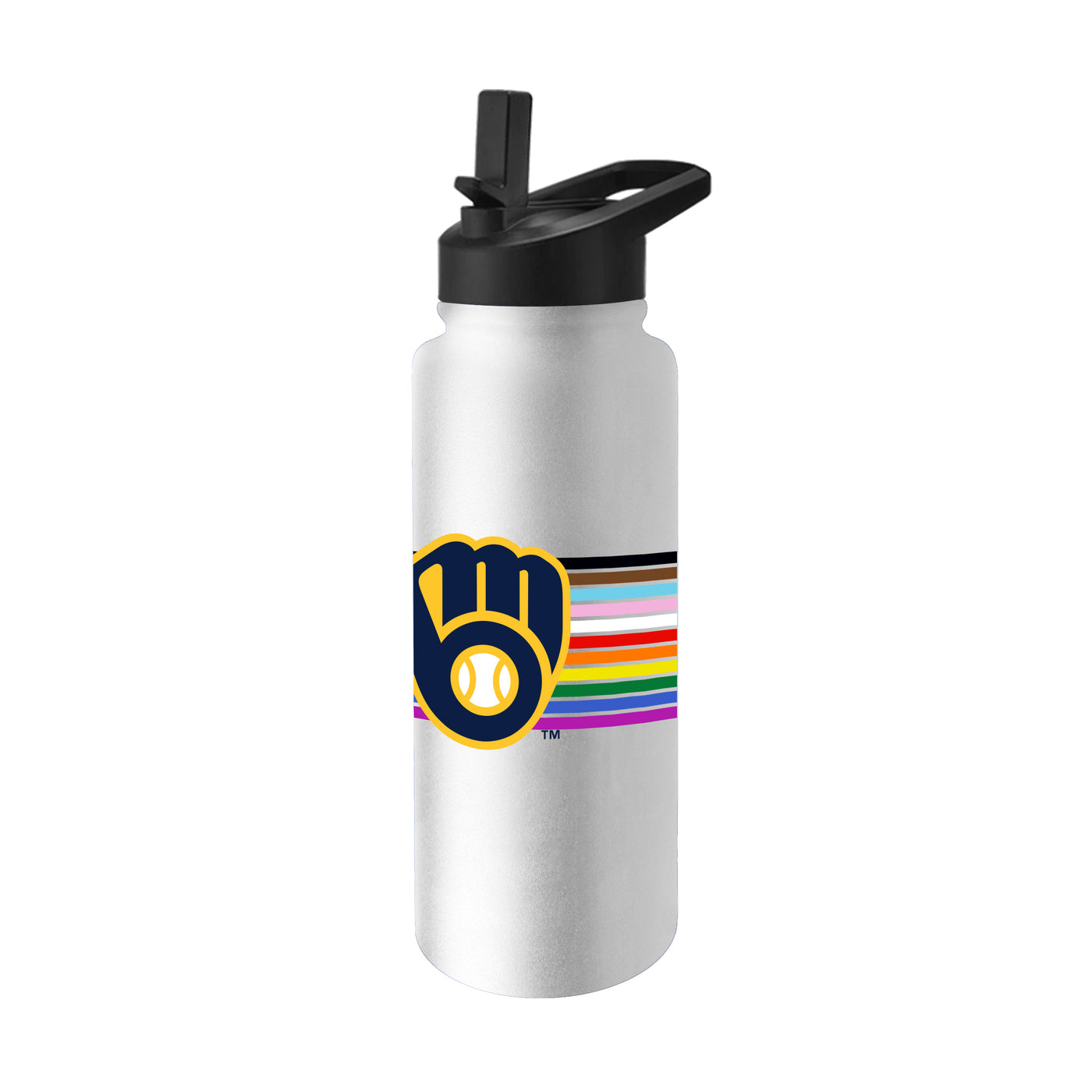 Milwaukee Brewers Pride 34oz Quencher Bottle