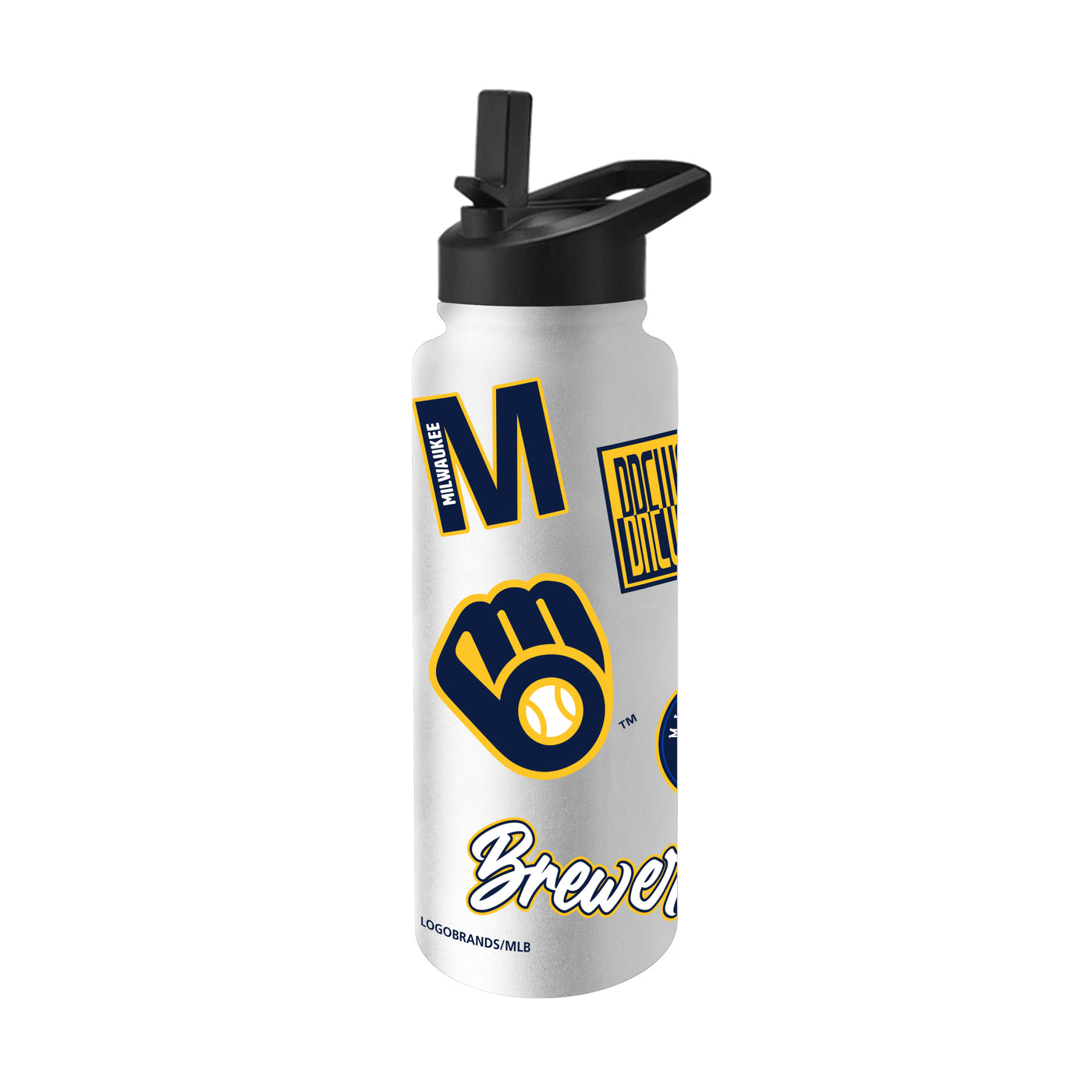 Milwaukee Brewers 34oz White Dreamweave Quencher Bottle
