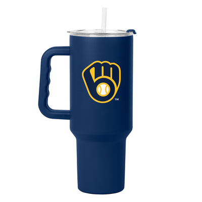 Milwaukee Brewers 40oz Flipside Powder Coat Tumbler - Logo Brands