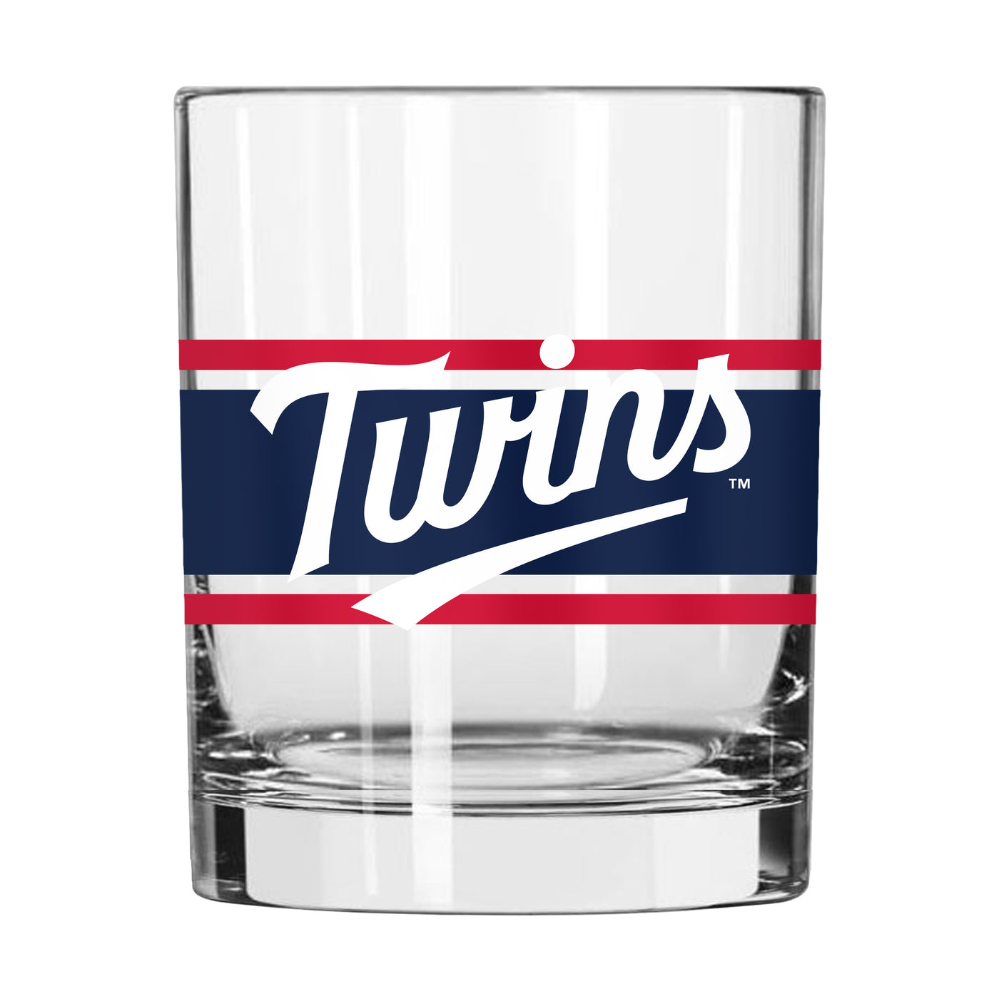 Minnesota Twins 14oz Stripe Rocks Glass