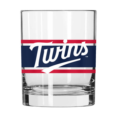 Minnesota Twins 14oz Stripe Rocks Glass