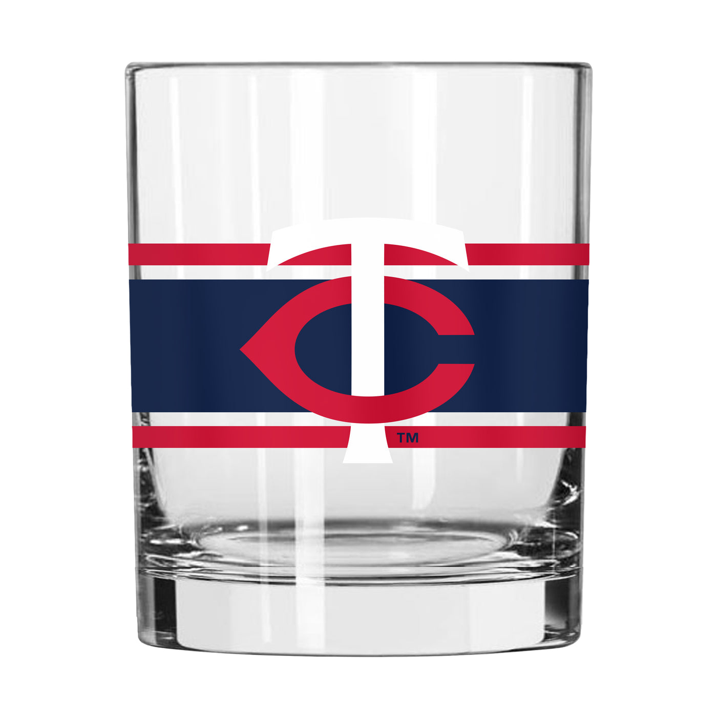 Minnesota Twins 14oz Stripe Rocks Glass