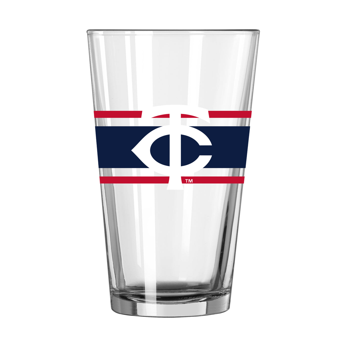 Minnesota Twins 16oz Stripe Pint Glass