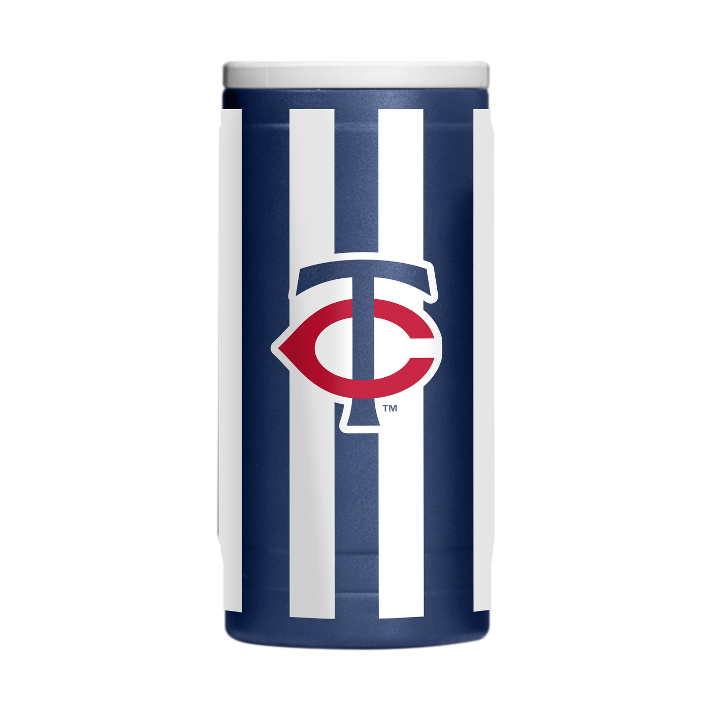 Minnesota Twins 12oz Striped Powdercoat SlimCan Coolie