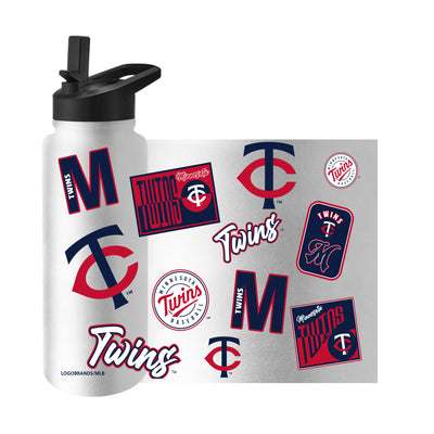 Minnesota Twins 34oz White Dreamweave Quencher Bottle