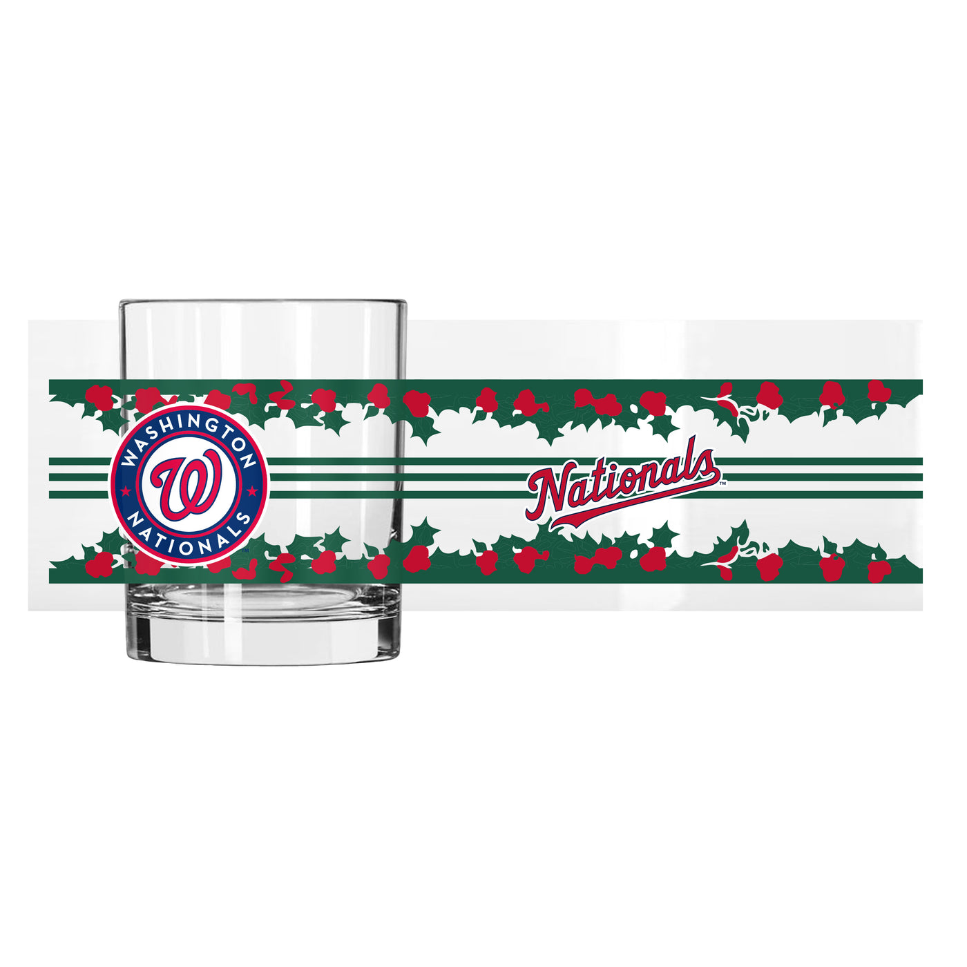 Washington Nationals Holiday 14oz Rocks Glass