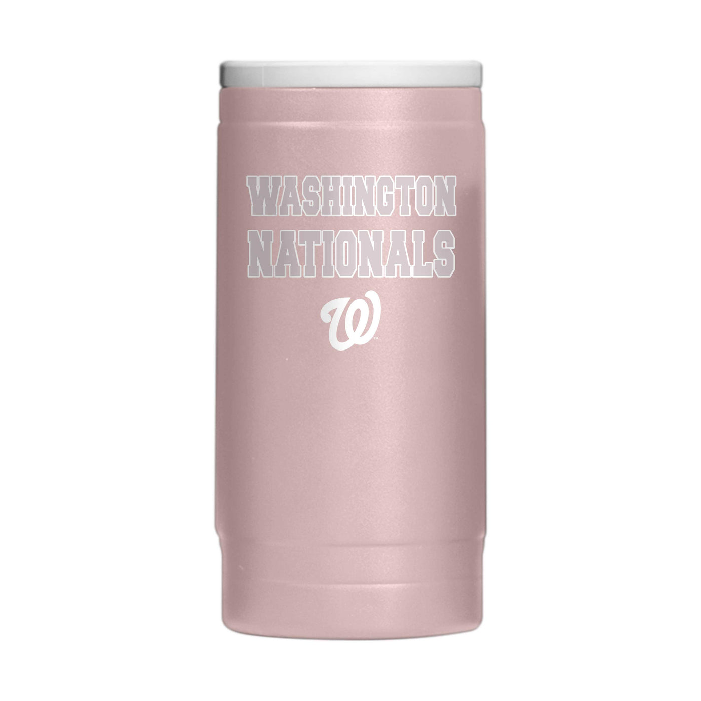 Washington Nationals Stencil Powder Coat Slim Can Coolie