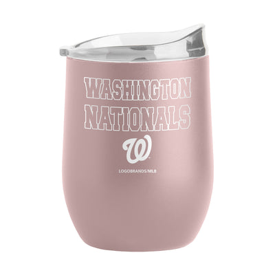 Washington Nationals 16oz Stencil Powder Coat Curved Beverage