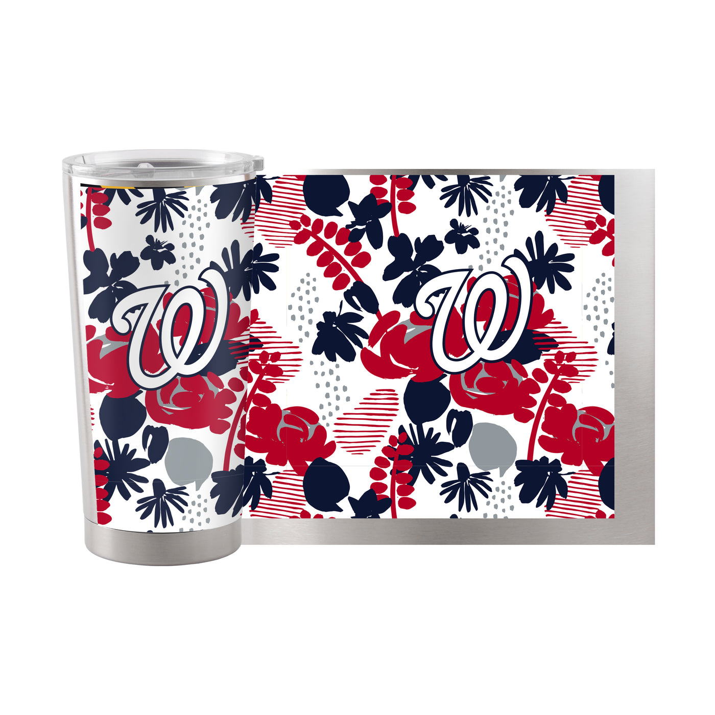 Washington Nationals 20oz Floral Stainless Steel Tumbler