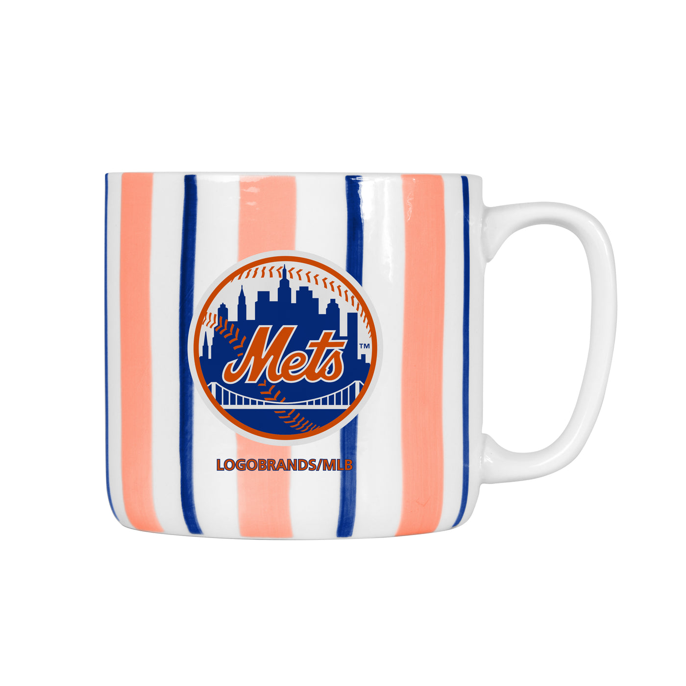NY Mets 16oz Brushstroke Stripe Mug
