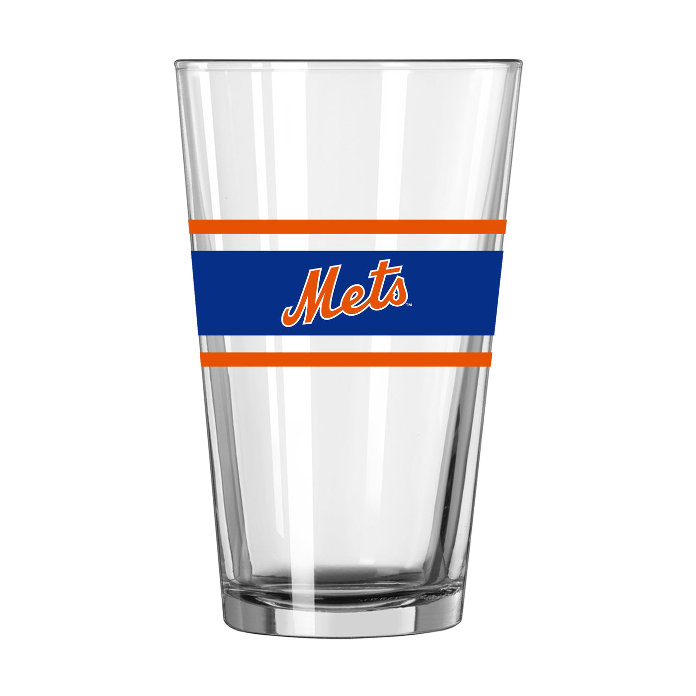 New York Mets 16oz Stripe Pint Glass