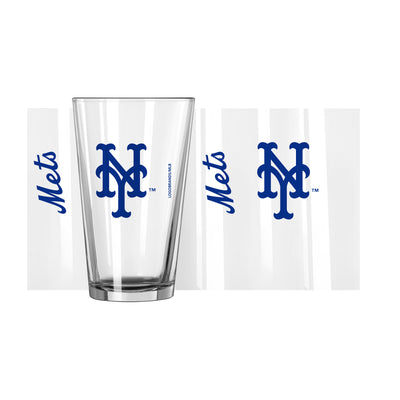 New York Mets 16oz Gameday Pint Glass - Logo Brands