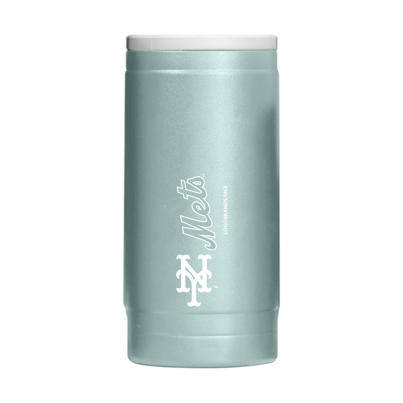 New York Mets Vertical Powder Coat Slim Can Coolie
