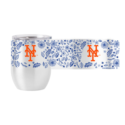 New York Mets 16oz Botanical Stainless Curved Beverage