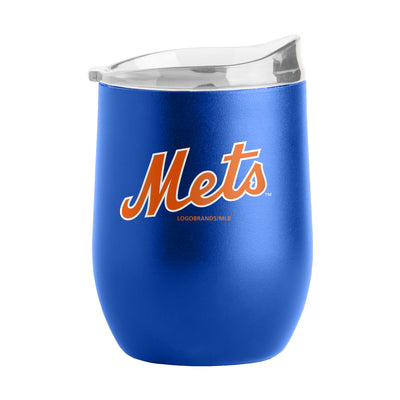 New York Mets 16oz Flipside Powder Coat Curved Beverage - Logo Brands