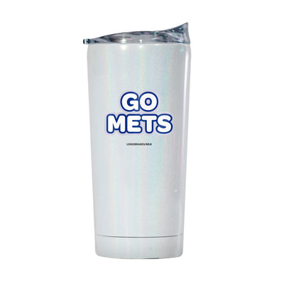 New York Mets 20oz Bubble Iridescent Tumbler - Logo Brands