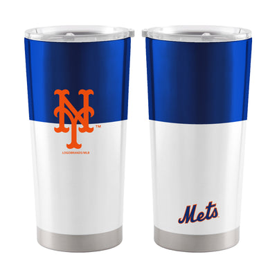 New York Mets 20oz Colorblock Stainless Steel Tumbler - Logo Brands