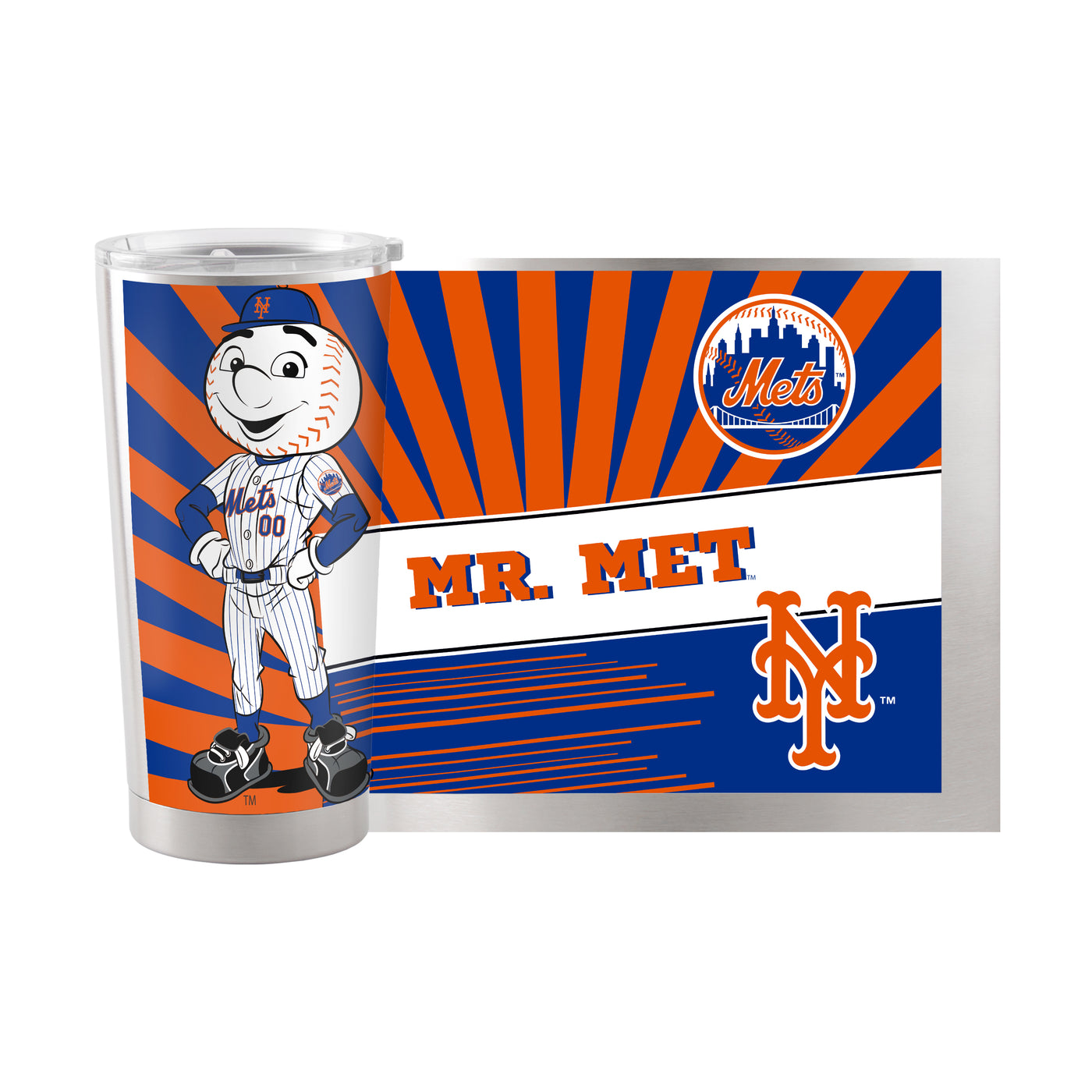 New York Mets 20oz Mascot Stainless Steel Tumbler - Logo Brands