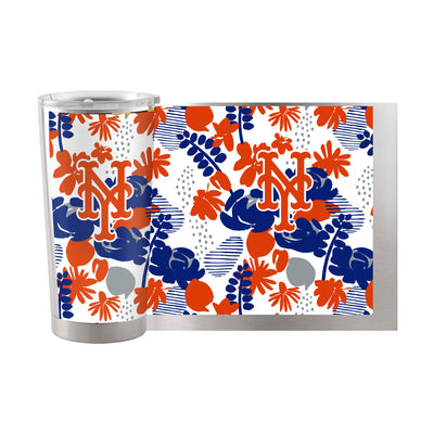 New York Mets 20oz Floral Stainless Steel Tumbler