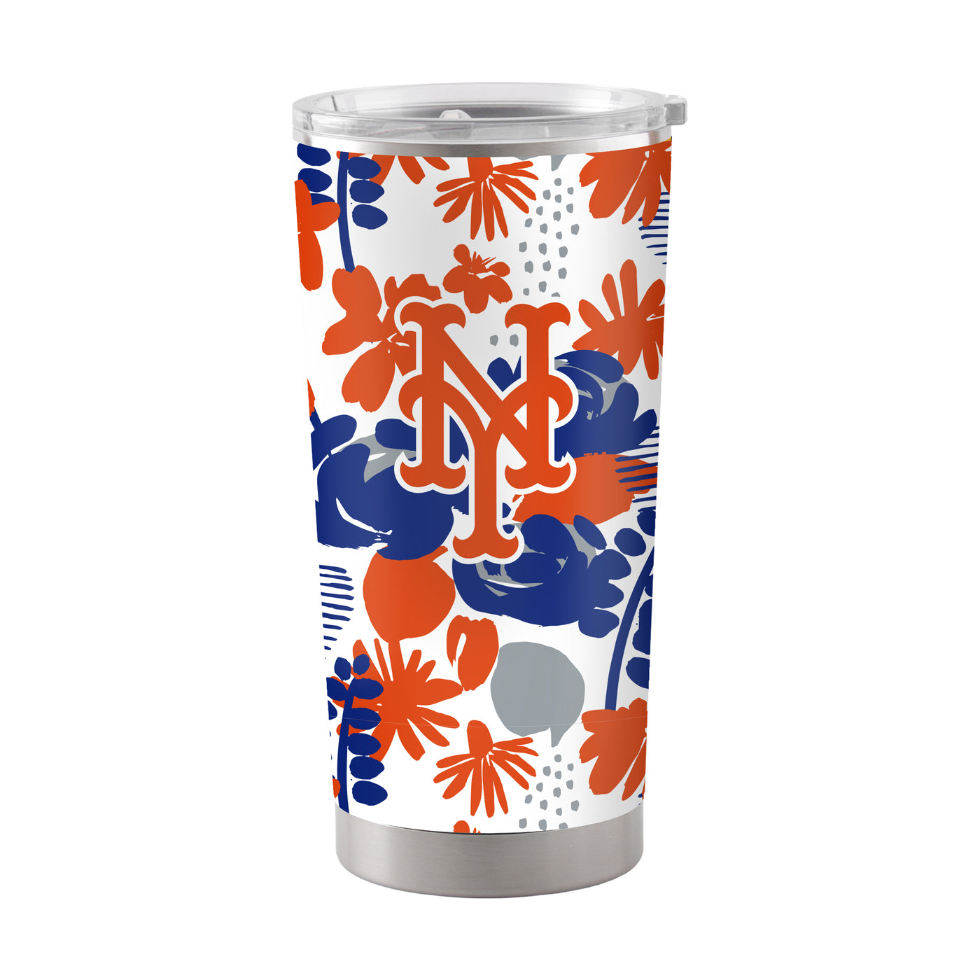 New York Mets 20oz Floral Stainless Steel Tumbler