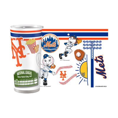 New York Mets 20oz Native Stainless Steel Tumbler - Logo Brands
