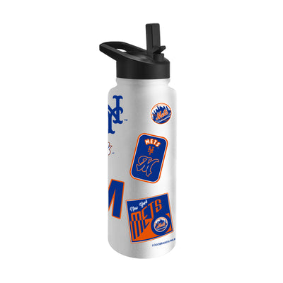 NY Mets White 34oz Dream Weave Quencher Bottle