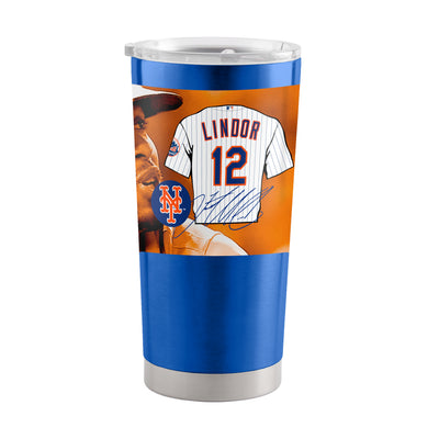 New York Mets Francisco Lindor 20oz Stainless Steel Tumbler - Logo Brands