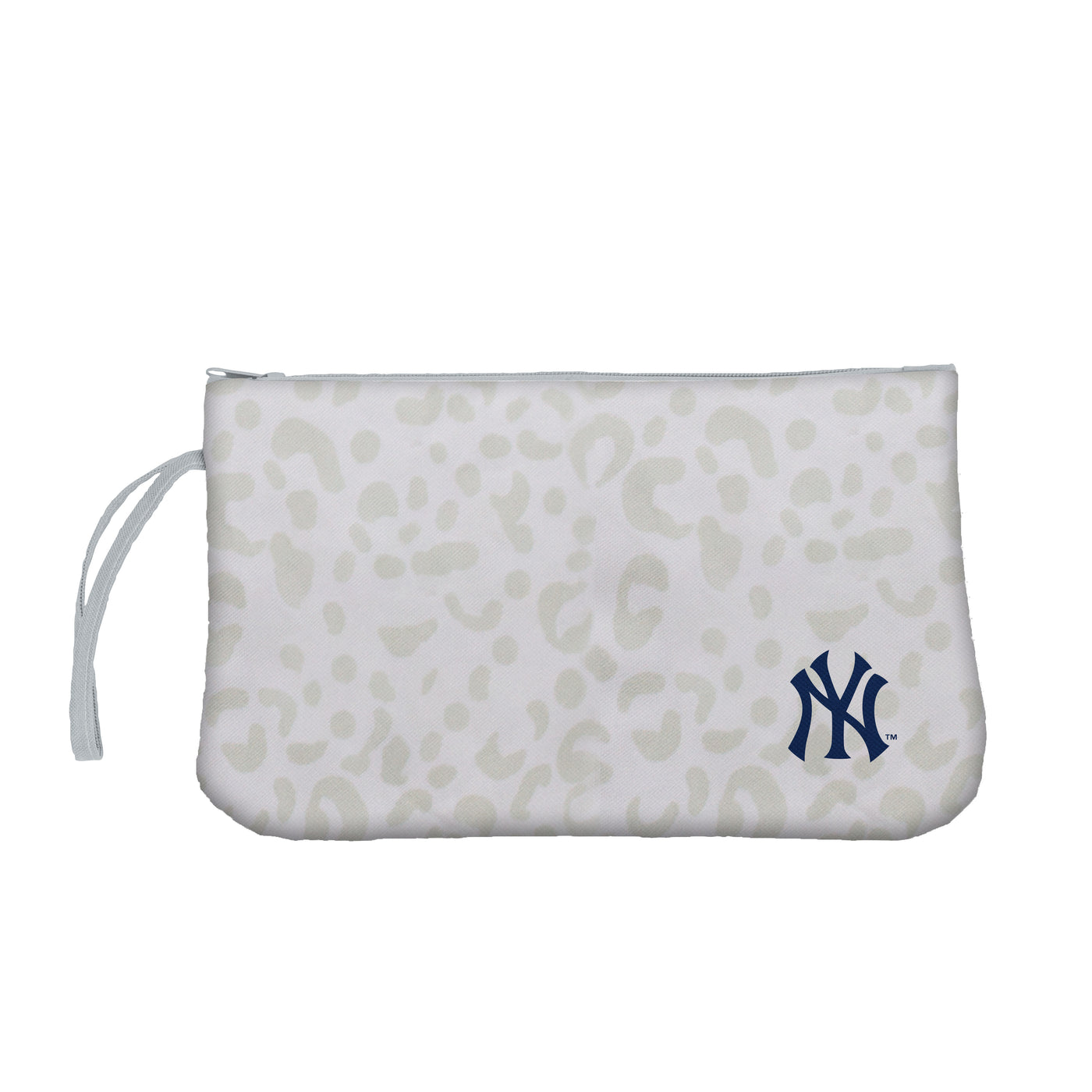 NY Yankees Leopard Print Wristlet