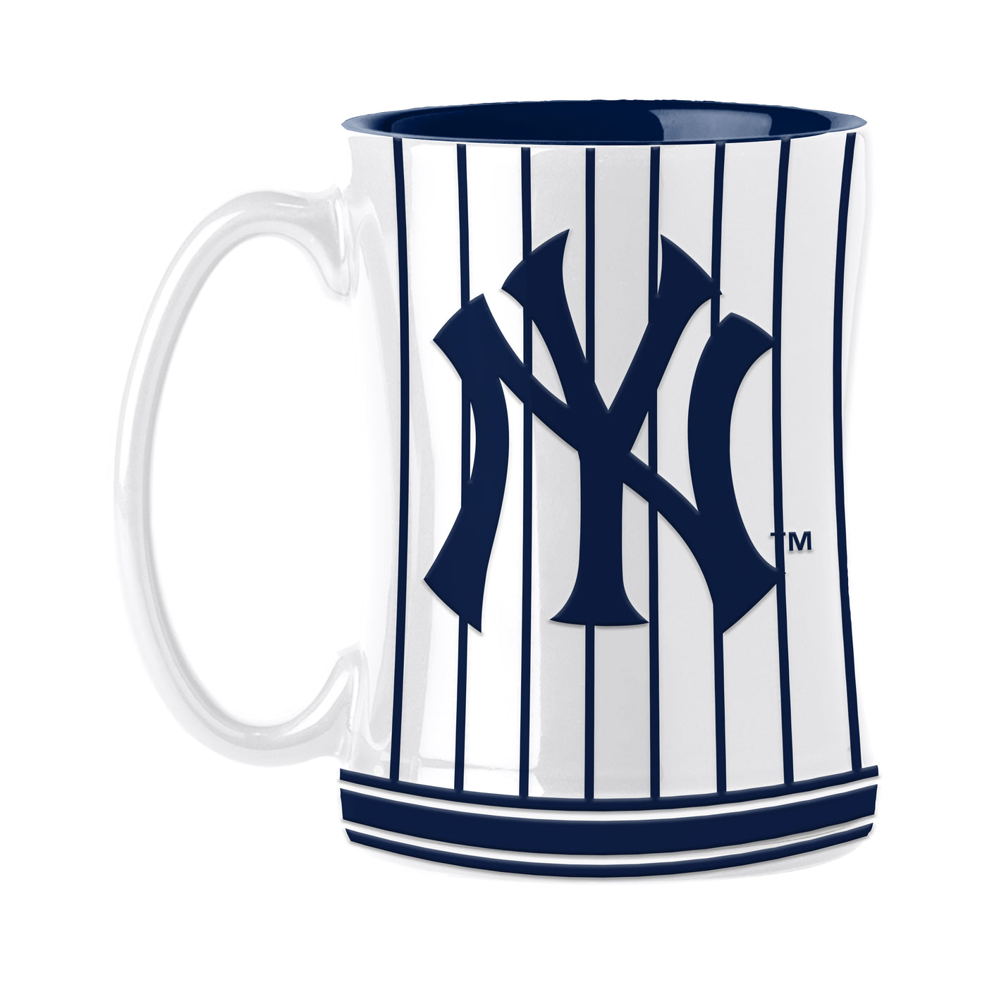 New York Yankees 14oz Pinstripe Relief Mug - Logo Brands