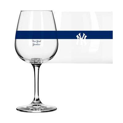 New York Yankees 12oz Colorblock Stemmed Wine Glass