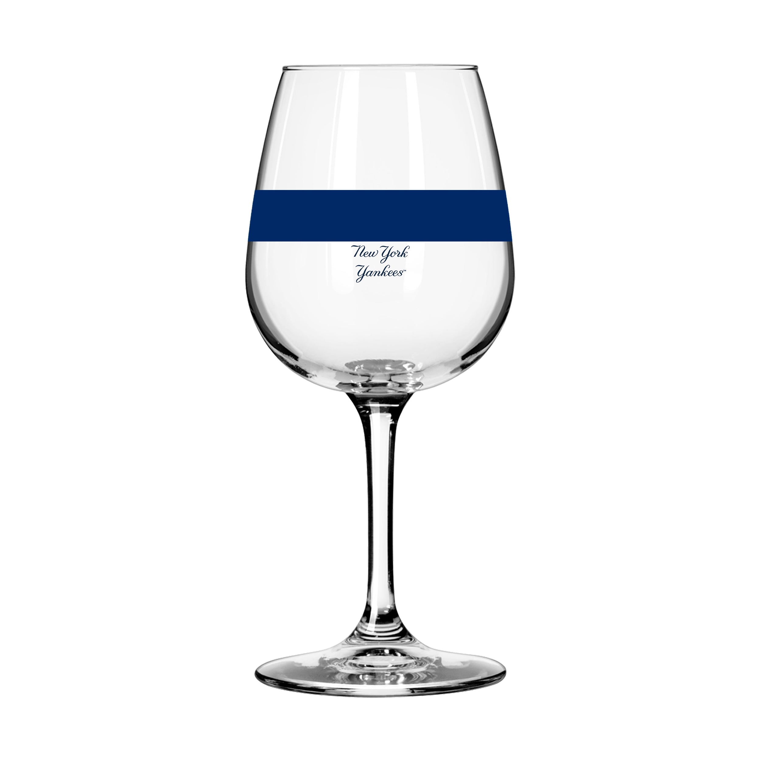 New York Yankees 12oz Colorblock Stemmed Wine Glass | Logo Brands