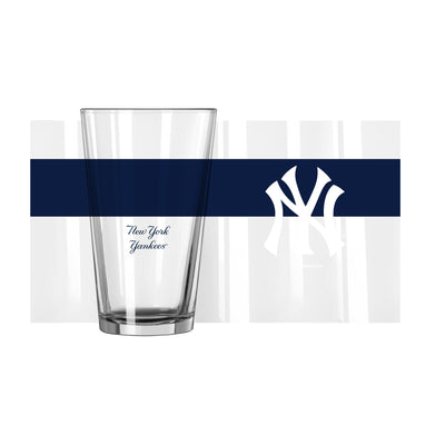 New York Yankees 16oz Colorblock Pint Glass - Logo Brands