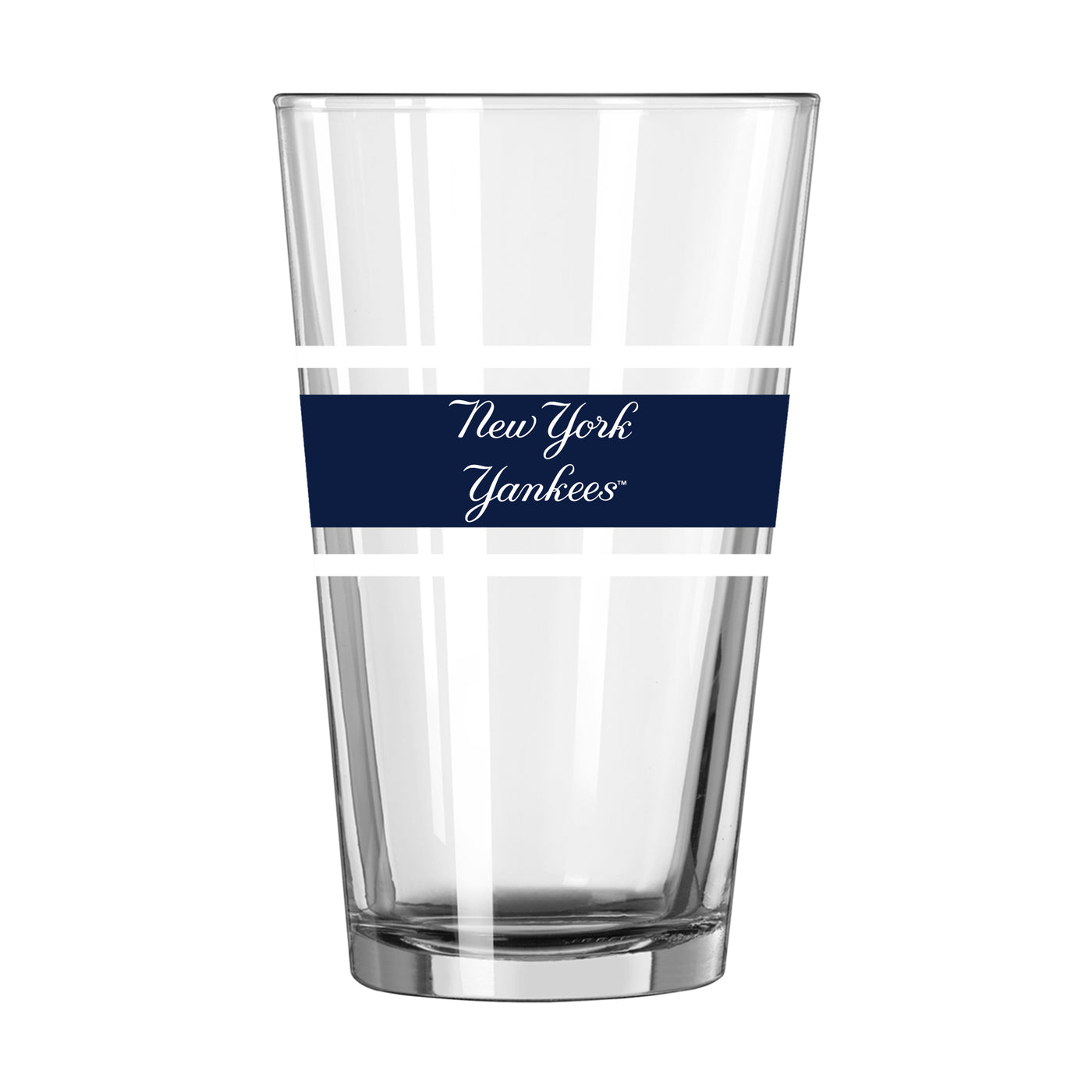 New York Yankees 16oz Stripe Pint Glass