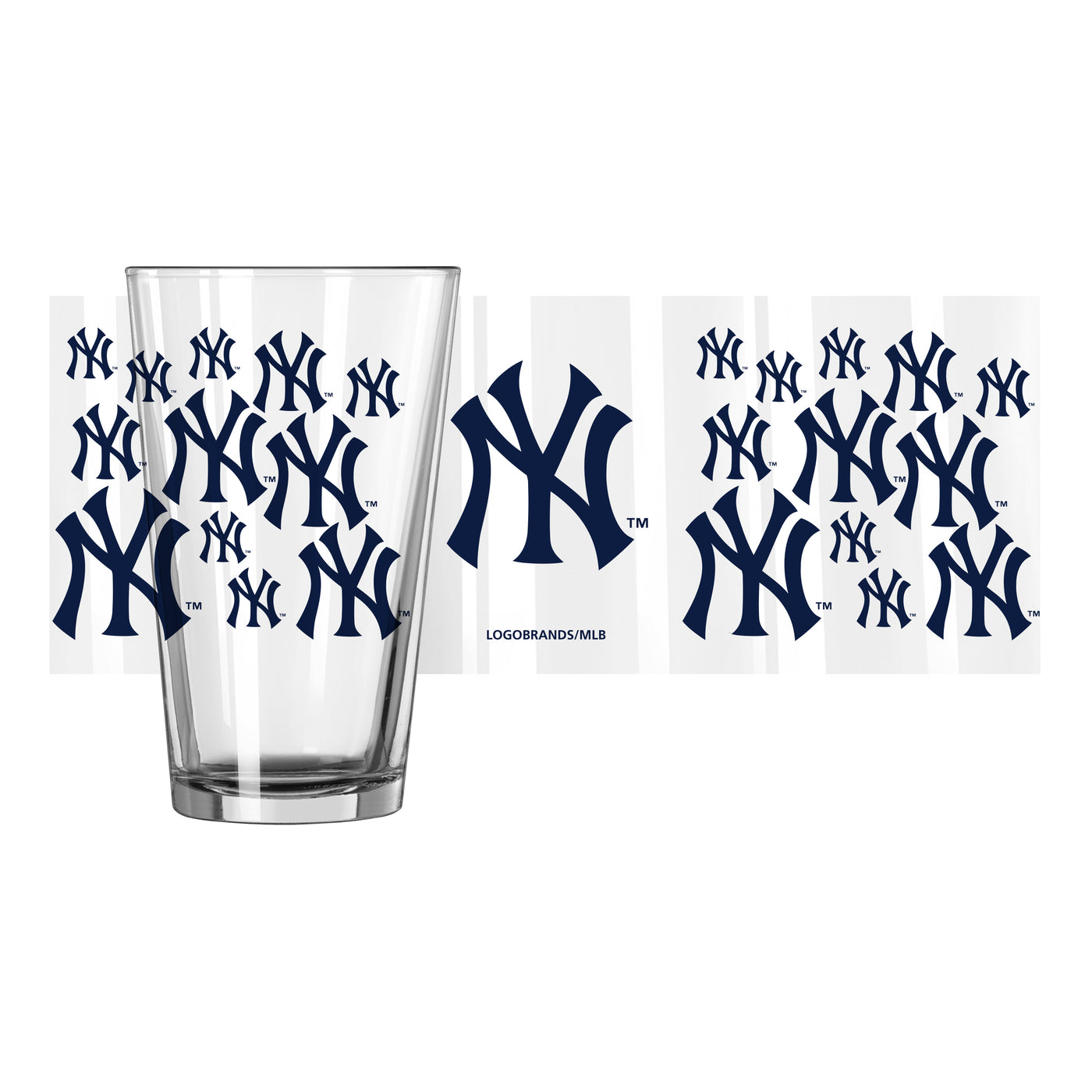 New York Yankees 16oz Scatter Pint Glass