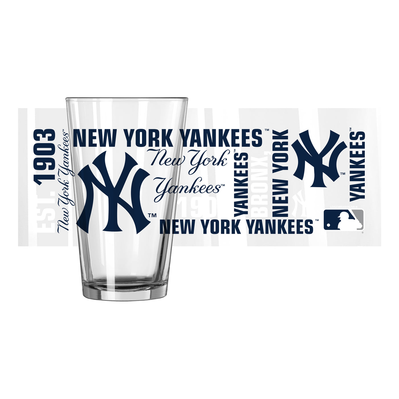 New York Yankees 16oz Spirit Pint Glass
