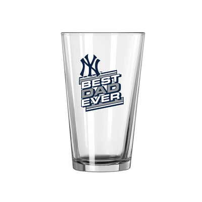 New York Yankees Best Dad 16oz Pint Glass - Logo Brands