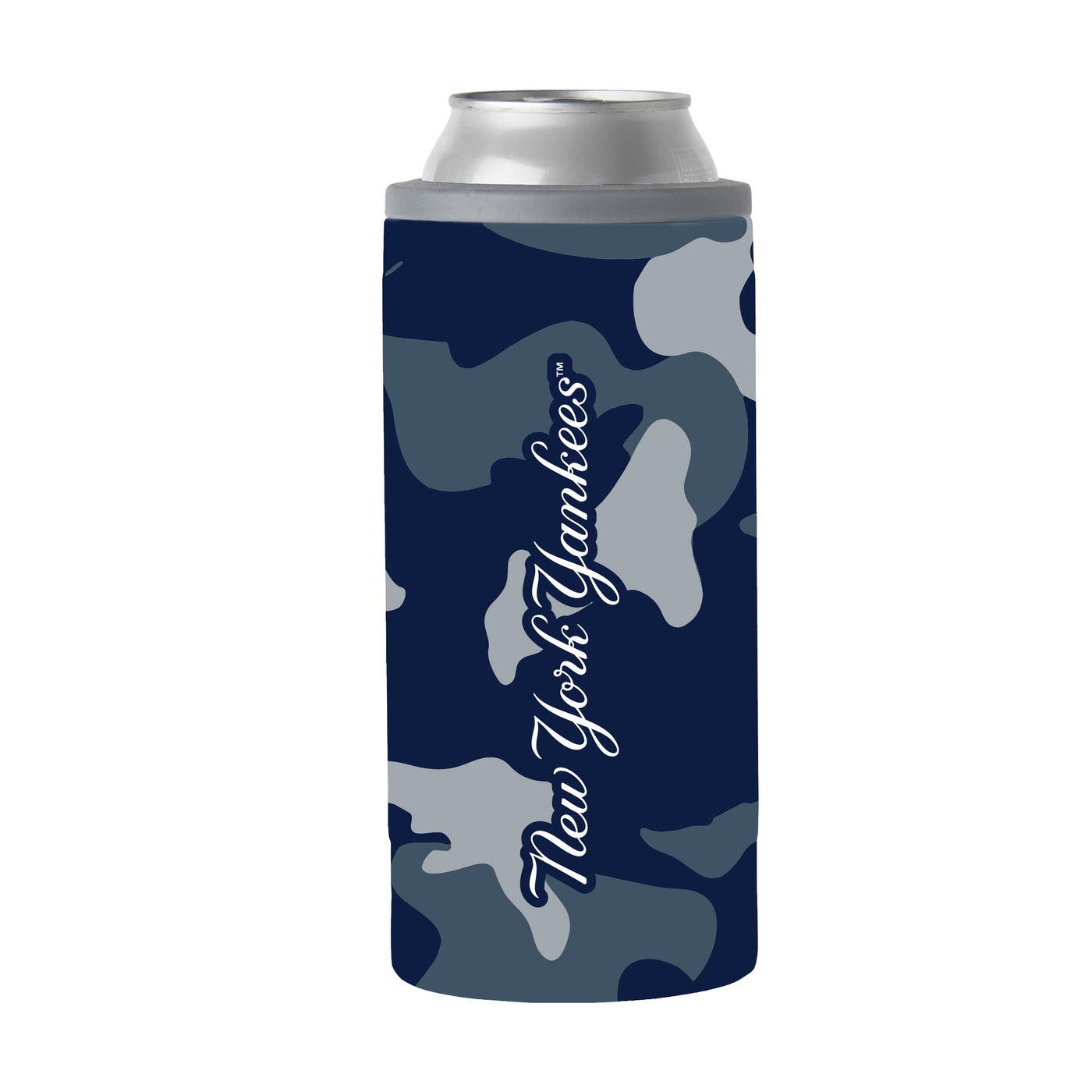 NY Yankees 12oz Camo Slim Can Coolie