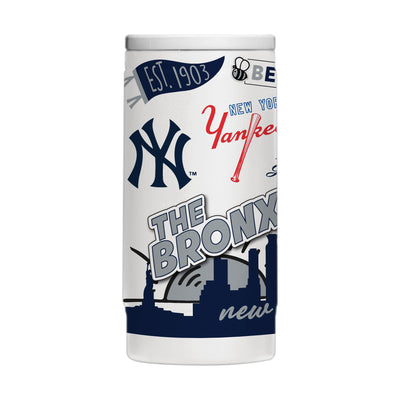 New York Yankees 12oz Native Powder Coat Slim Can Coolie