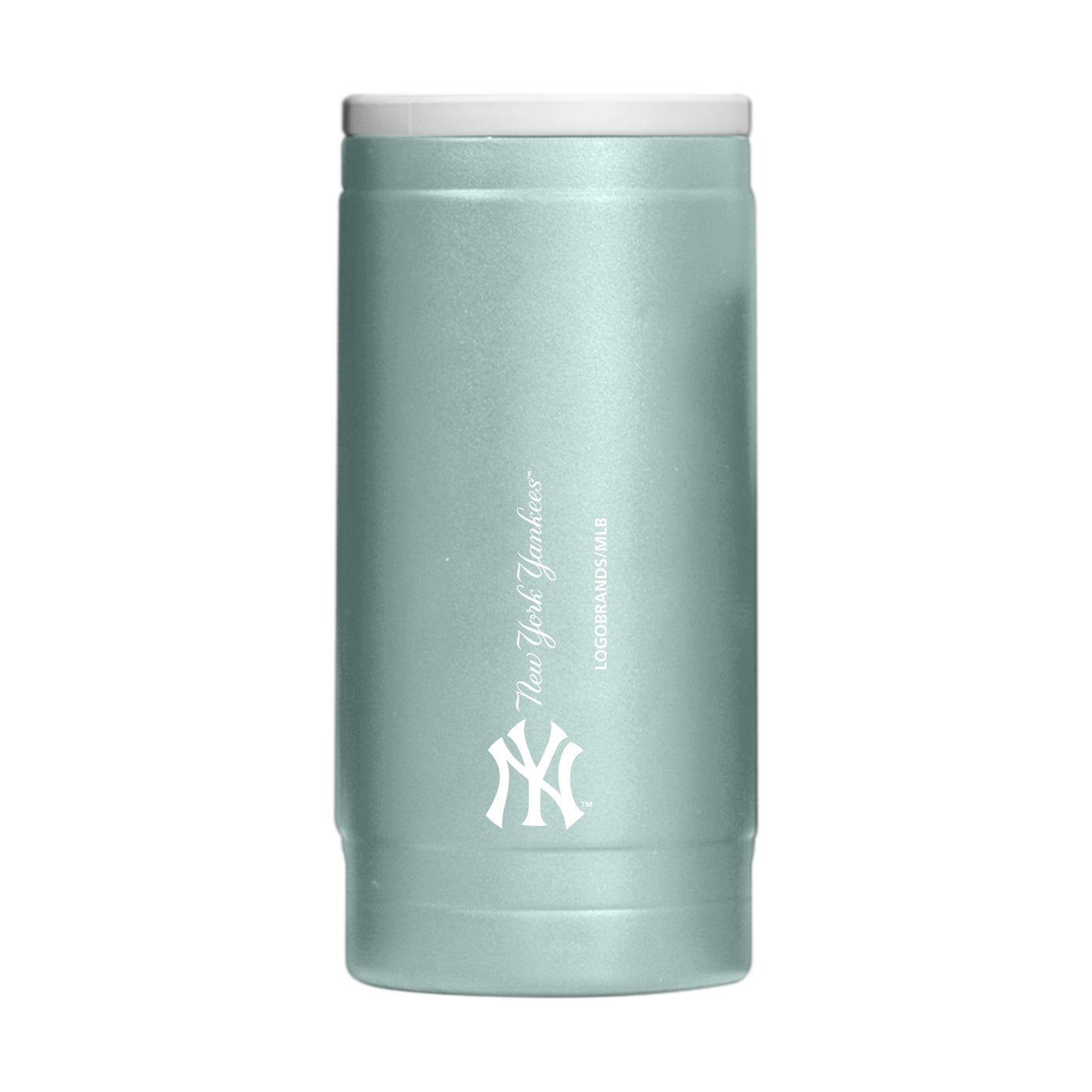 New York Yankees Vertical Powder Coat Slim Can Coolie