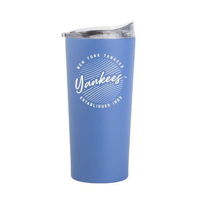NY Yankees 20oz Retro Script Arctic Powder Coat Tumbler