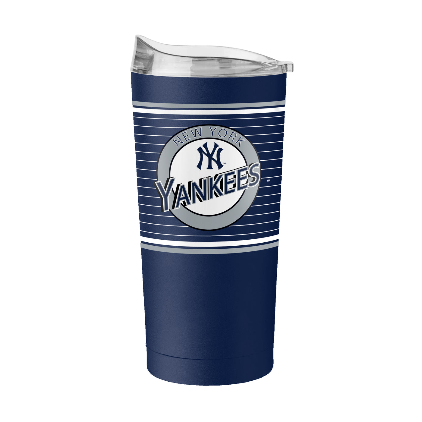 NY Yankees Horizontal Stripes 20oz Powder Coat Tumbler