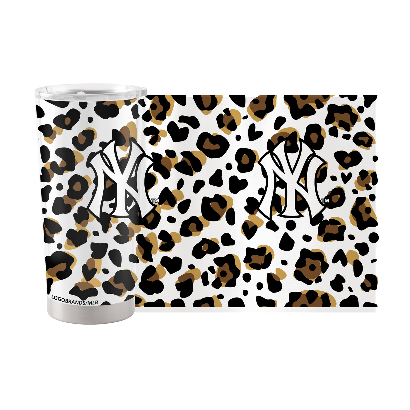 New York Yankees 20oz Neutral Leopard Stainless Steel Tumbler